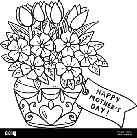 Mothers Day Flowers And Greeting Card Isolated Stock Vector Image Art