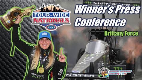 nhra 4 wide nationals winner s press conference with brittany force top fuel drag racing