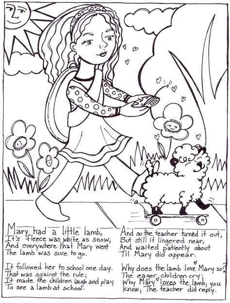 Sheep coloring pages free printable. Free Printable Nursery Rhymes Coloring Pages For Kids