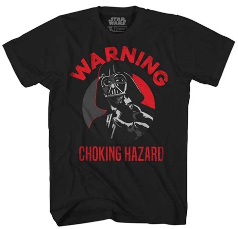 Star Wars Darth Vader Choking Hazard Humorous Graphic Mens T Shirt