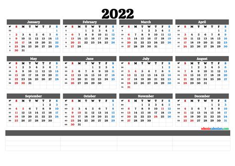 Cute Printable Calendar 2022 Premium Templates