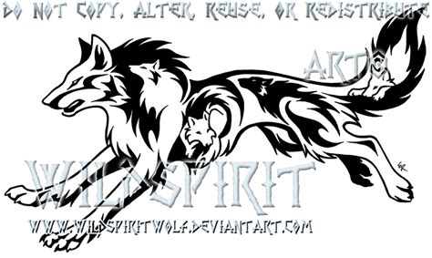 Tribal Running Wolf Tattoo By Wildspiritwolf On Deviantart