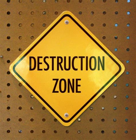 Destruction Zone Wall Sign 1600 Via Etsy