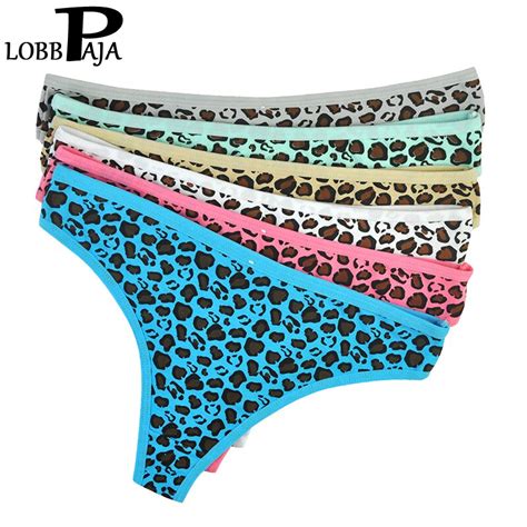 Lobbpaja Lot 6 Pcs Womens Sexy G Strings Thongs Leopard Women Underwear