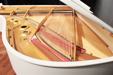 White Steinway Grand Piano Model L Restored Heirloom Grade