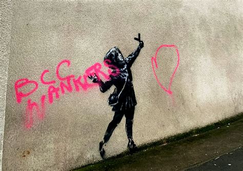 Valentines Day Banksy Artwork Ruined By Vandals