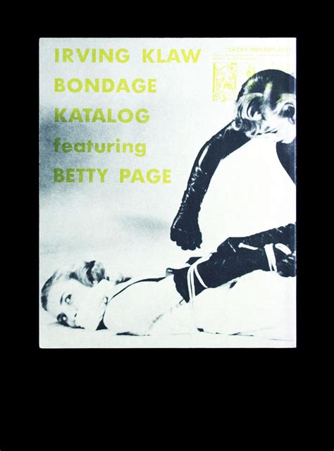 Irving Klaw Bondage Katalog Featuring Betty Page By Irving