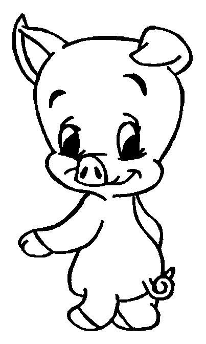 Apprendre a dessiner une tete de cochon dessins simples. Coloriage Le Cochon sympathique dessin gratuit à imprimer