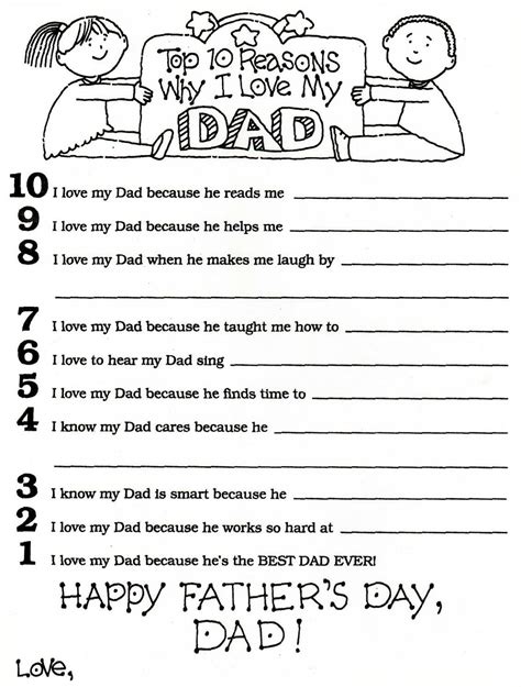 Elementary School Enrichment Activities Top 10 Reasons I Love Mom And Dad