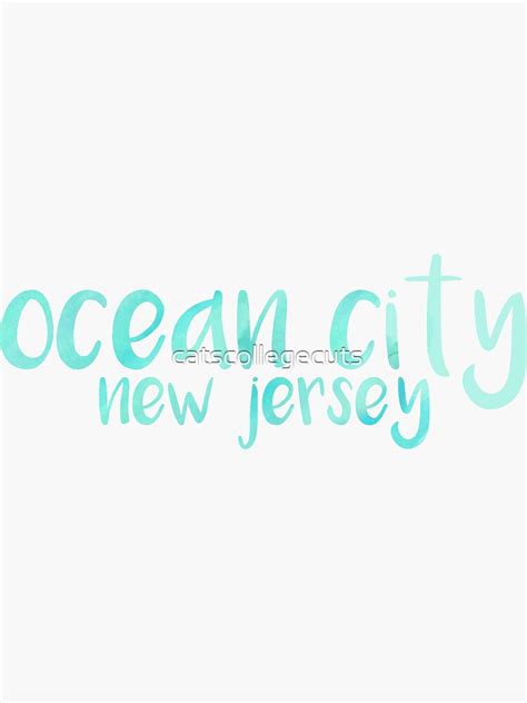 Ocean City New Jersey Sticker For Sale By Catscollegecuts Redbubble