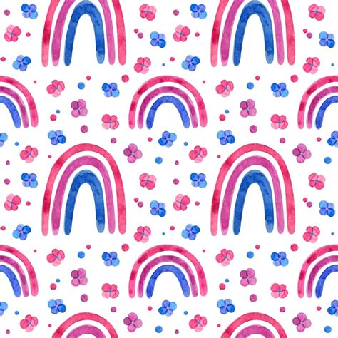 Premium Vector Bisexual Pride Seamless Pattern Lgbt Art Rainbow Clipart For Bisex Stickers