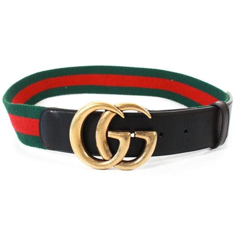 Gucci Gg Web Stripe Belt Size 75 30