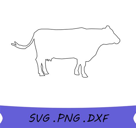Cow Outline Svg Cow Outline Png Cow Outline Dxf Cow Vector Etsy Hong Kong