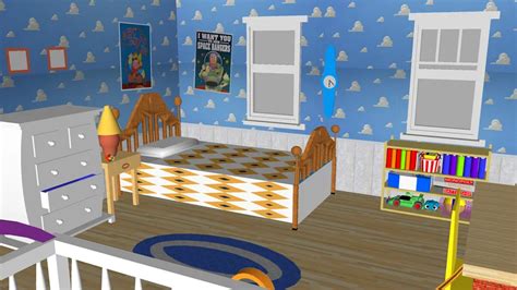 Detailed Toy Story Andys 1st Room This Has It All 7mb 3d Warehouse