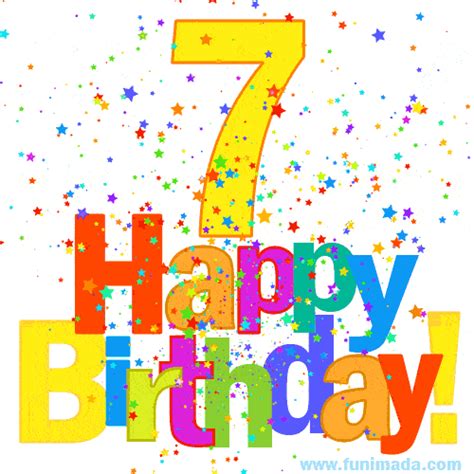 Festive And Colorful Happy 7th Birthday  Image