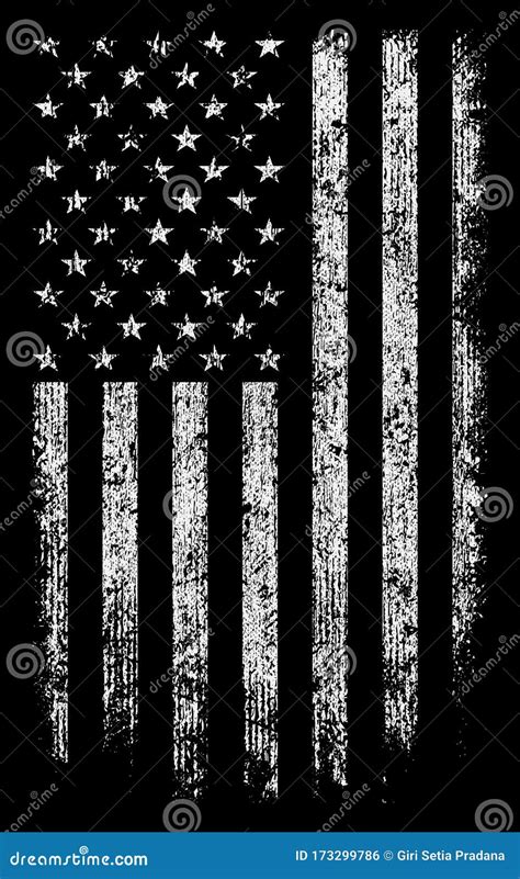 Grunge Usa Flag Black White Wallpaper Background Stock Vector Stock