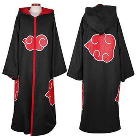Akatsuki Cloak Hooded Cosplay Itachi Sasuke Madara Costume Hood Hat