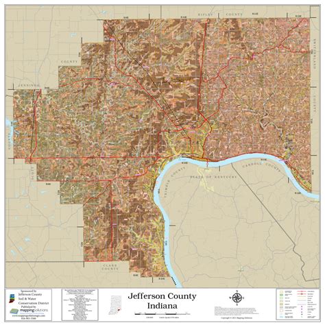 Jefferson County Indiana 2021 Soils Wall Map Mapping Solutions