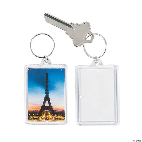 Paris Theme Picture Frame Keychains 12 Pc Oriental Trading