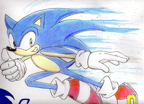 Sonic The Hedgehog Running Quickly By Kojidark On Deviantart