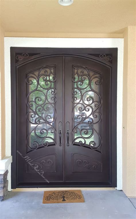 tuscany custom square  eyebrow top iron doors universal iron doors