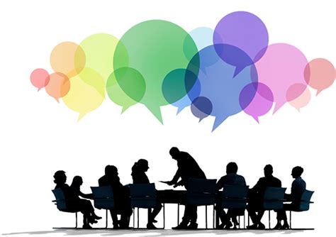 Download Group Of People With Creative Speech Bubbles Panel