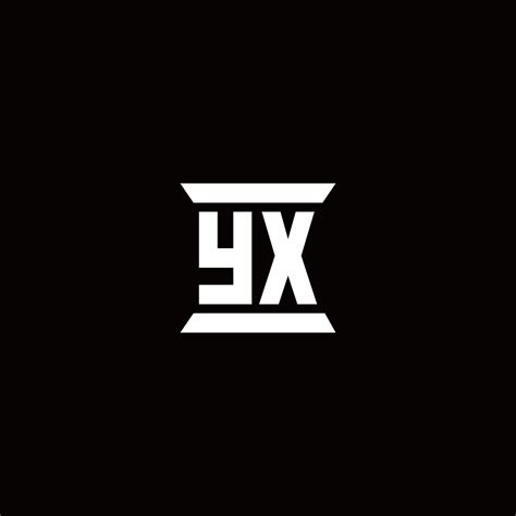 yx logo monogram with pillar shape designs template 2962726 vector art at vecteezy