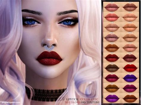 Angissis Lipstick Color Chic Coisas De Maquiagem The Sims Sims 4