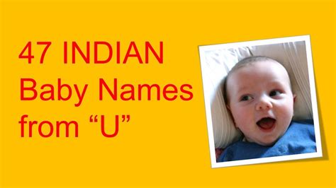 47 Indian Baby Boy Names Starting With U Youtube