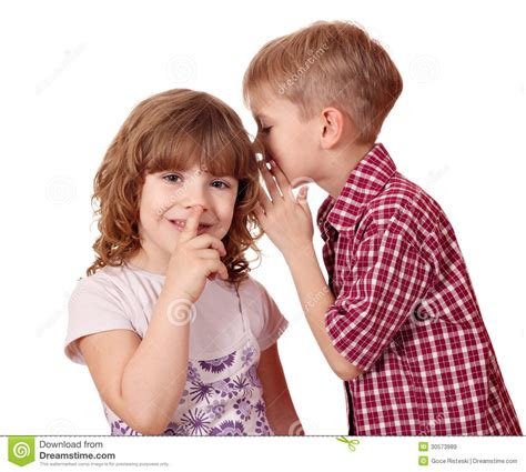 Boy Whispering A Secret Royalty Free Stock Images - Image: 30573989