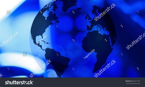 World Globe Dark Blue Background Stock Photo 692071297 Shutterstock