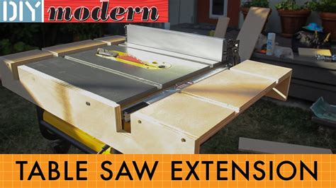 How To Make A Portable Table Saw Extension For The Dewalt 7480 Youtube