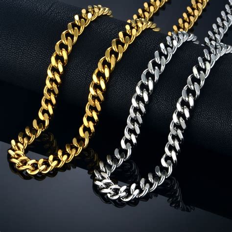 Hiphop Cuban Thick Chain Necklace Gold Plated Miami Mens Stainless