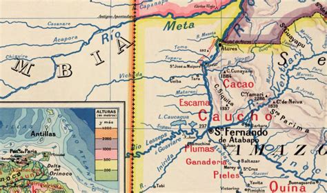 Old Map Of Venezuela 1929 Vintage Map Vintage Maps And Prints