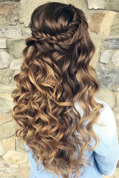 Half Up Curly Hairstyles For Long Hair