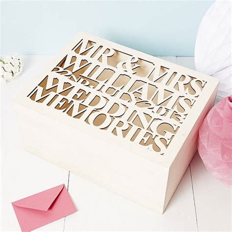 Finding unique wedding gifts doesn't have to be hard. Large Personalised Wedding Gift Keepsake Box By Sophia ...