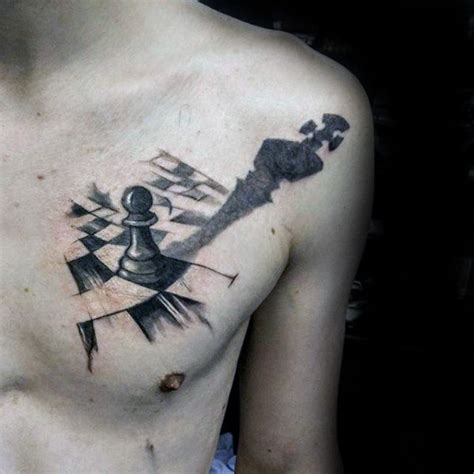 60 King Chess Piece Tattoo Designs For Men Powerful Ink Ideas Cool