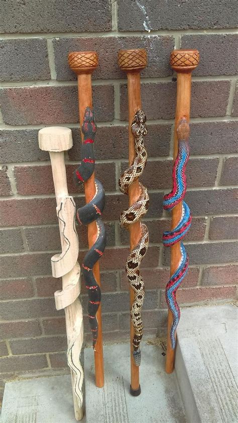 Snake Walking Stick Custom Walking Cane Hand Carved Your Choice Of