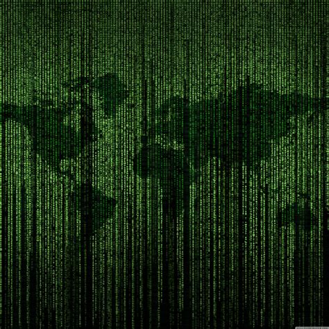 Download Green Matrix Code World Map 4k Hd Desktop Wallpaper For By