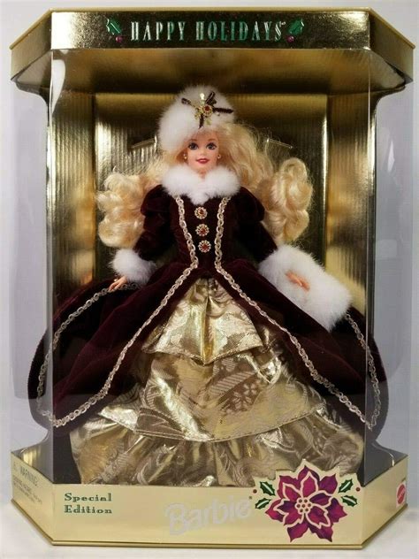 Dolls Barbie Dolls Vintage 1995 Special Edition Happy Holidays Barbie Mib
