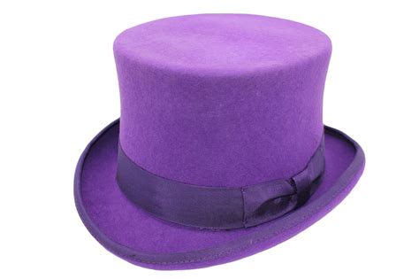 100 Wool High Quality Purple Wedding Event Top Hat Satin Lined Ebay