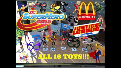 mcdonalds dc superhero girls and justice league action happy meal toys sept 2016 all 16 toys
