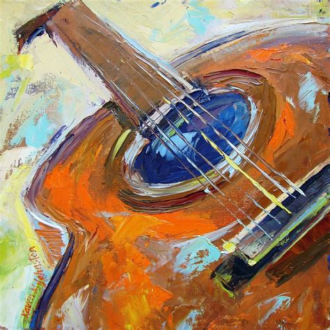 Guitar Painting By Karen Mayer Johnston Fine Art America