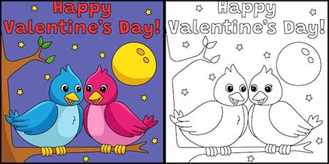 Premium Vector Happy Valentines Day Love Birds Illustration