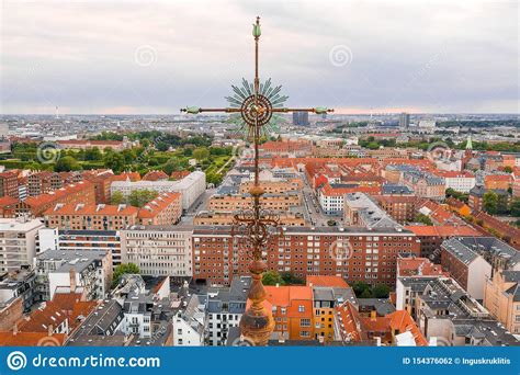 Aerial View Of The Dome Of Frederik S Church In Copenhagen Stock Photo