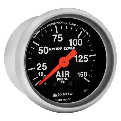 Auto Meter 3320 Sport Comp Series 2 116 Air Pressure Gauge 0 150 Psi