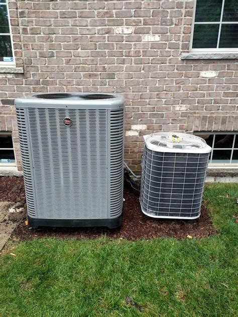 Rheem central ac unit prices | 2021 buying guide. Rheem / Ruud RA16 condenser. Both air conditioners are 4 ...