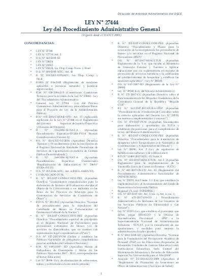 Plazos Y Términos Ley Nº Ley Del Procedimiento Administrativo General
