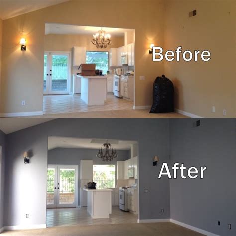 Before And After Photo Of The Interior Painting Job Pilot Did At My