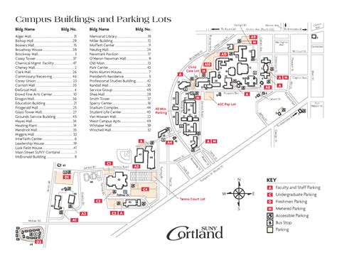 SUNY Cortland Campus Map